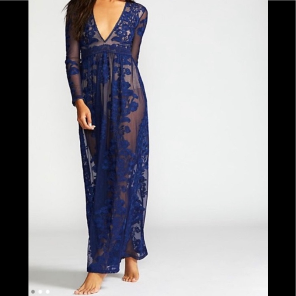 For Love and Lemons Medium illusion maxi dress